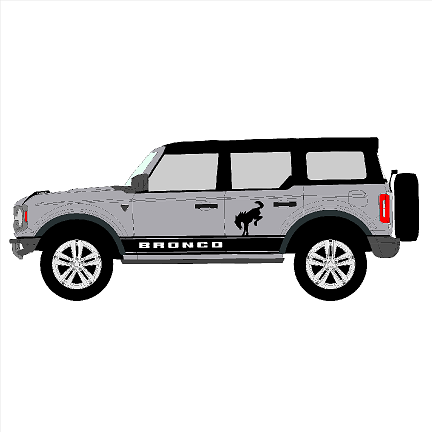 Bronco Side Stripe with Emblem