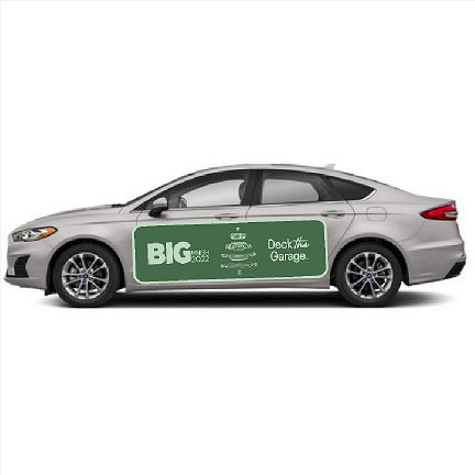 CDJR Big Finish | Deck The Garage Temporary Vehicle Side Decals