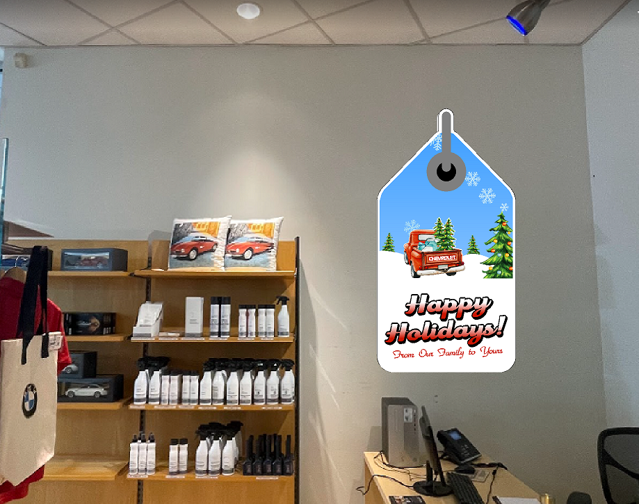 Chevrolet Happy Holidays Wall Tags