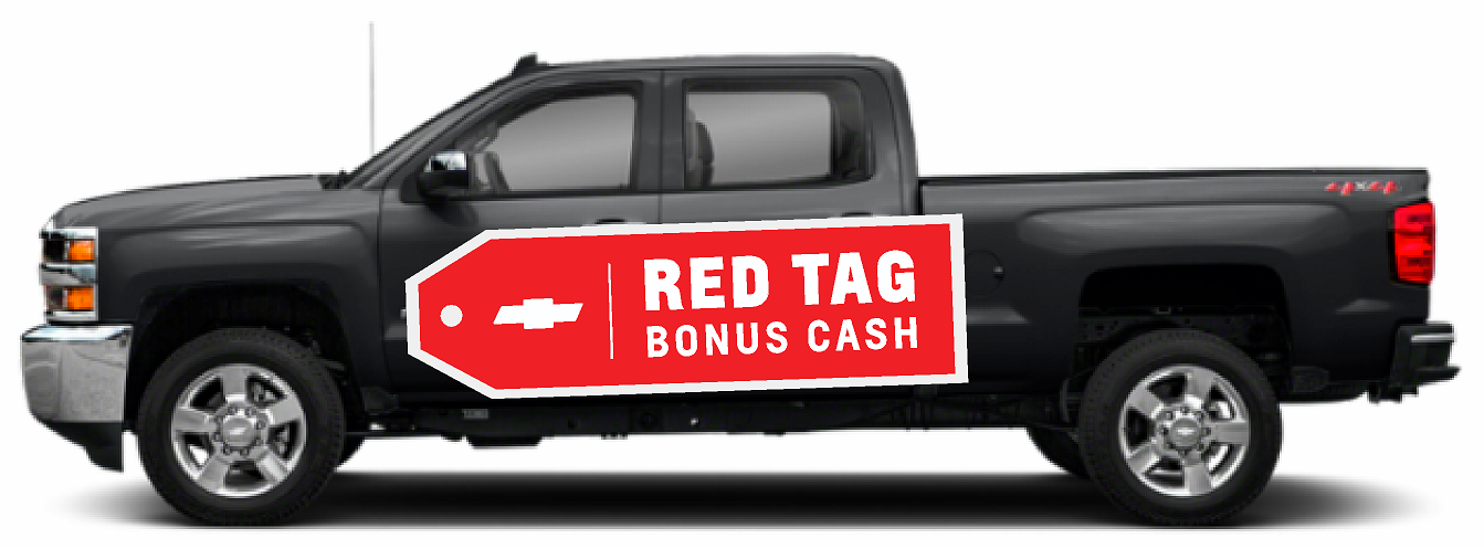 Chevrolet Red Tag Temporary Vehicle Side Decals