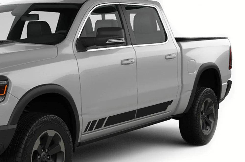 Lower Stripes Graphics Kit Vinyl Decal Compatible with Dodge Ram 1500 Crew Cab
