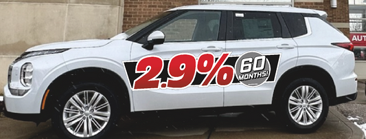 Mitsubishi 2.9% x 60mo. | Temporary Vehicle Side Decals