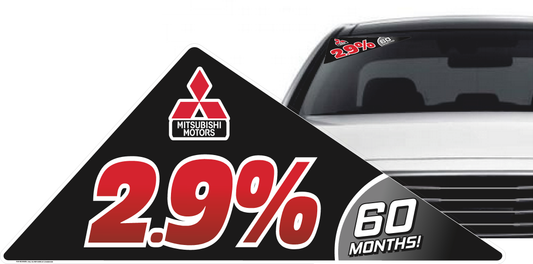 Mitsubishi 2.9% x 60mo. | Windshield Triangle