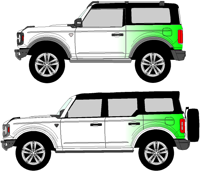 Bronco Rear Quarter Panel Decal Kits