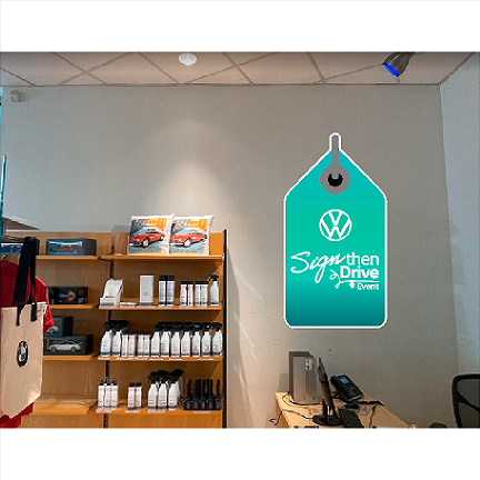 Volkswagen Sign then Drive Wall Tags