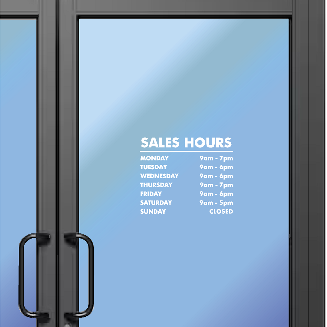 White Cut Vinyl Store Hours