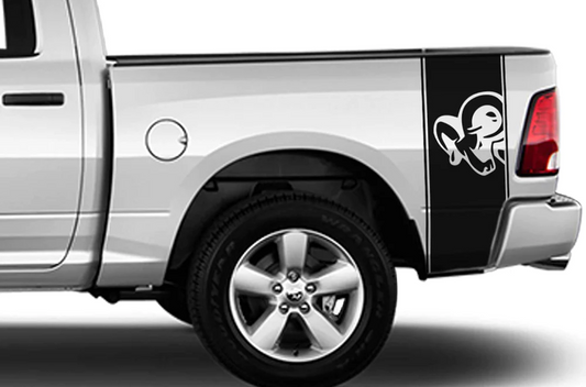 Bed Graphics Vinyl Decal Compatible with Dodge Ram Crew Cab 1500