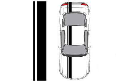 Car or Truck Decals Universal Vinyl Single Offset Racing Stripes