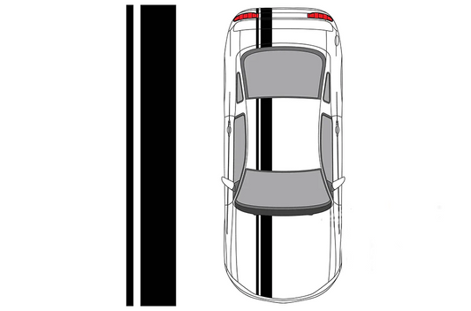 Car or Truck Decals Universal Vinyl Single Offset Racing Stripes