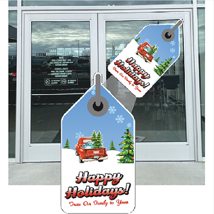 Dodge Happy Holidays Door Tags
