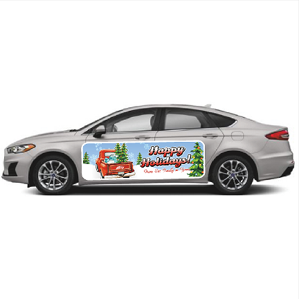 Ford Happy Holidays Temporary Vehicle Side Decals