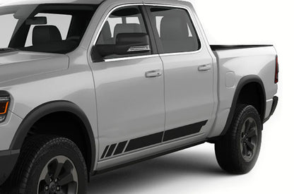Lower Stripes Graphics Kit Vinyl Decal Compatible with Dodge Ram 1500 Crew Cab
