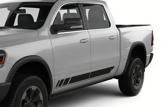 Lower Stripes Graphics Kit Vinyl Decal Compatible with Dodge Ram 1500 Crew Cab