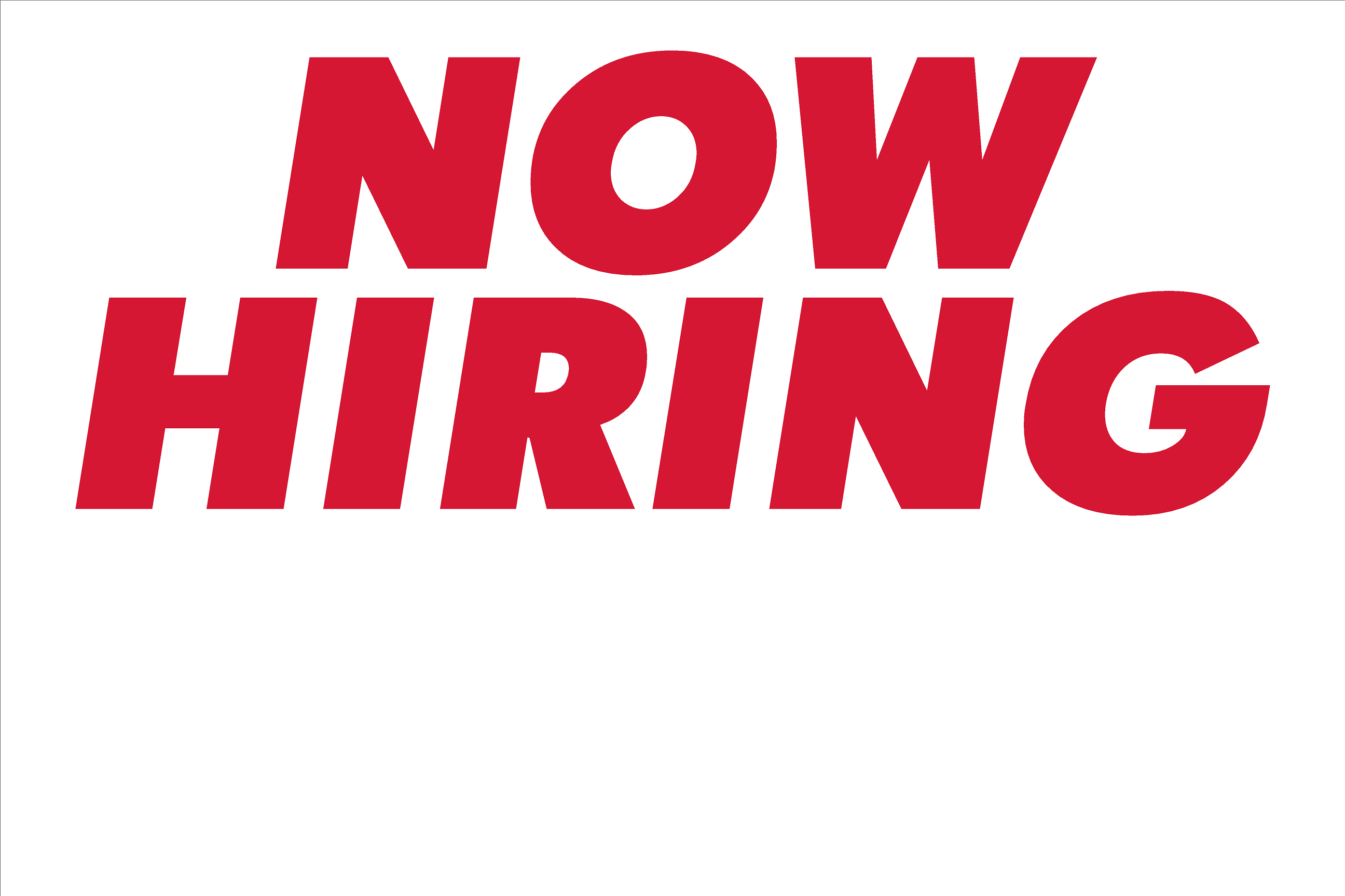 Custom Now Hiring Sign