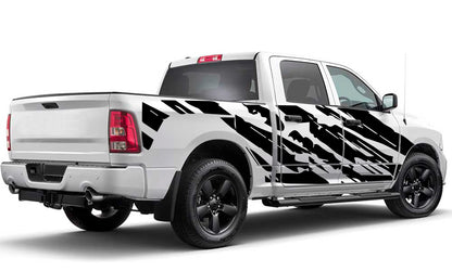 Shred Side Doors Graphics Vinyl Decals Compatible with Dodge Ram Crew Cab 1500