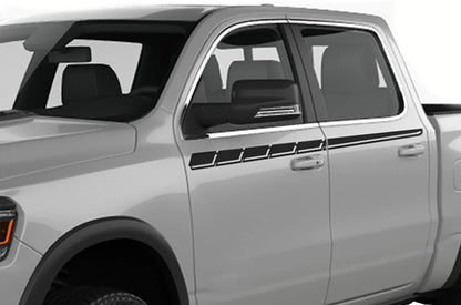 Belt Line Stripe Graphics Kit Vinyl Decal Compatible with Dodge Ram 1500 Crew Cab