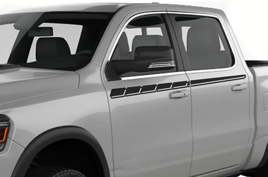 Belt Line Stripe Graphics Kit Vinyl Decal Compatible with Dodge Ram 1500 Crew Cab