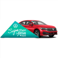 Volkswagen Sign then Drive Windshield Triangle